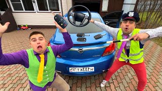 COP Mr. Joker Tore off Steering Wheel VS Mr. Joe on Urus Pretend Play