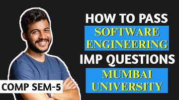 Software Engineering Important Questions | How To Pass Software Engineering | Sem 5 Computer & IT
