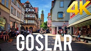 Walking tour in Goslar, Germany - discover the Harz town 4k 60fps