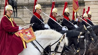 Breathtaking Snow-White Horse Spotted at Horse Guards Parade!