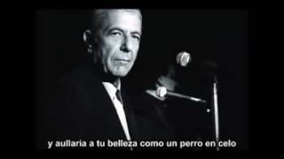 Video thumbnail of "Leonard Cohen I'm your man subtitulado"