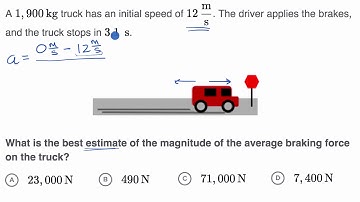 Kinematics and force example
