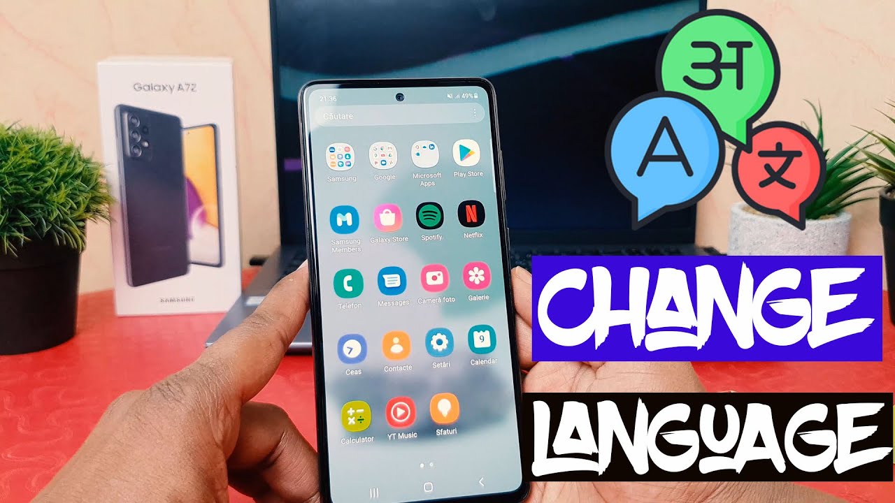 How To Change Language In Samsung Galaxy A72 List Of Languages YouTube