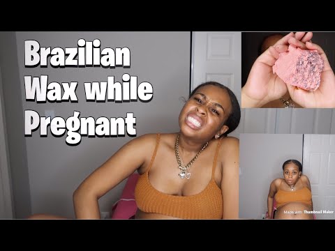 I DID MY OWN BRAZILIAN WAX WHILE PREGNANT | AT HOME WAX