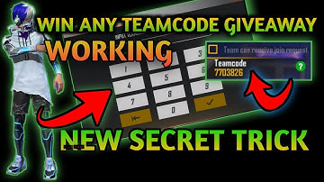 Freefire Teamcode Tricks - Win Any Giveaway By Teamcode quickly