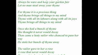 Foster & Allen ~ Bunch of Thyme - original version chords