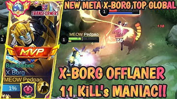 X-BORG 11 Kills + MANIAC‼️FAILED SAVAGE | BEST BUILD X-BORG 2023 | BUILD X-BORG TERSAKIT 2023