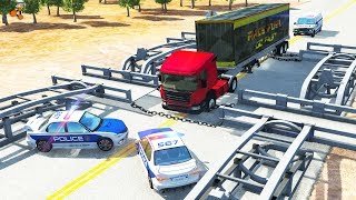 Beamng drive - Police Chain Trap with Throw screenshot 4