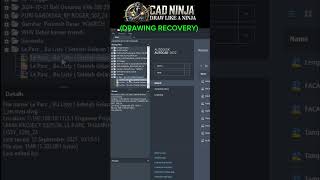 cara mengembalikan File yang belum sempat di Save dengan Drawing Recovery #cadtutorial #autocad