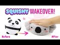 Squishy Makeover WITHOUT Paint or Glue!! Fluffy DIY Squishy Plush