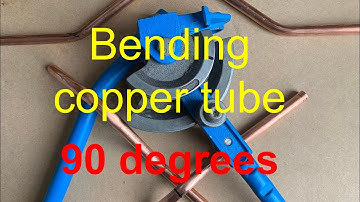 HOW TO BEND A 90 DEGREE BEND IN COPPER PIPE, a tutorial for trainee plumbers and gas engineers