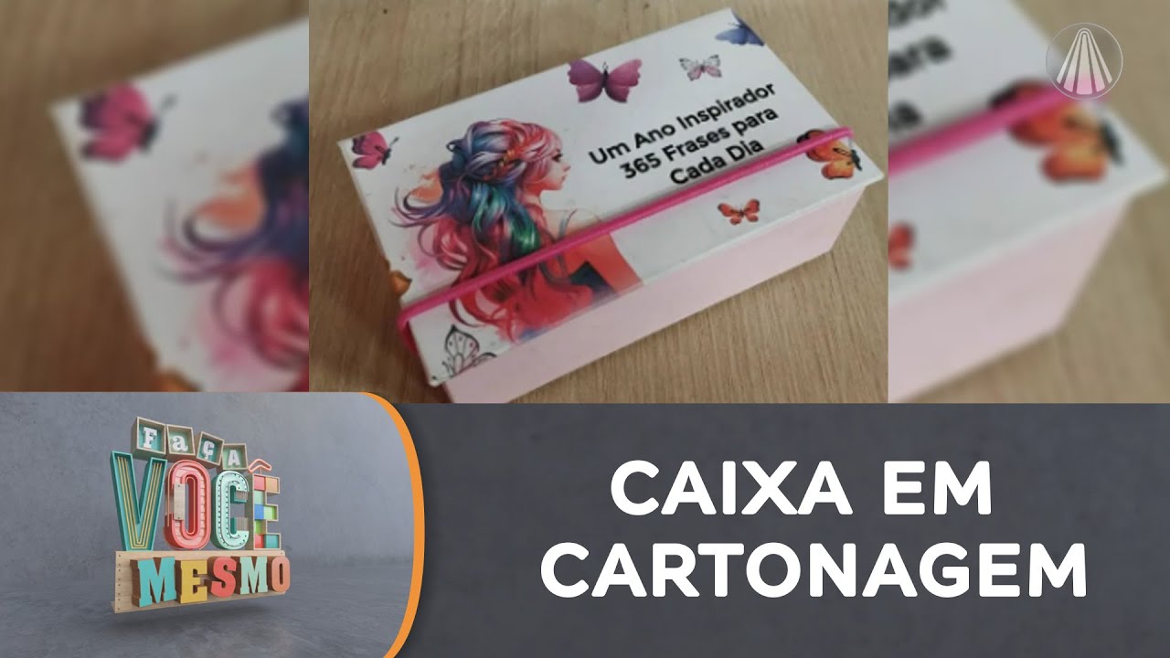 Faça você mesmo uma caixa para frases motivacionais em cartonagem