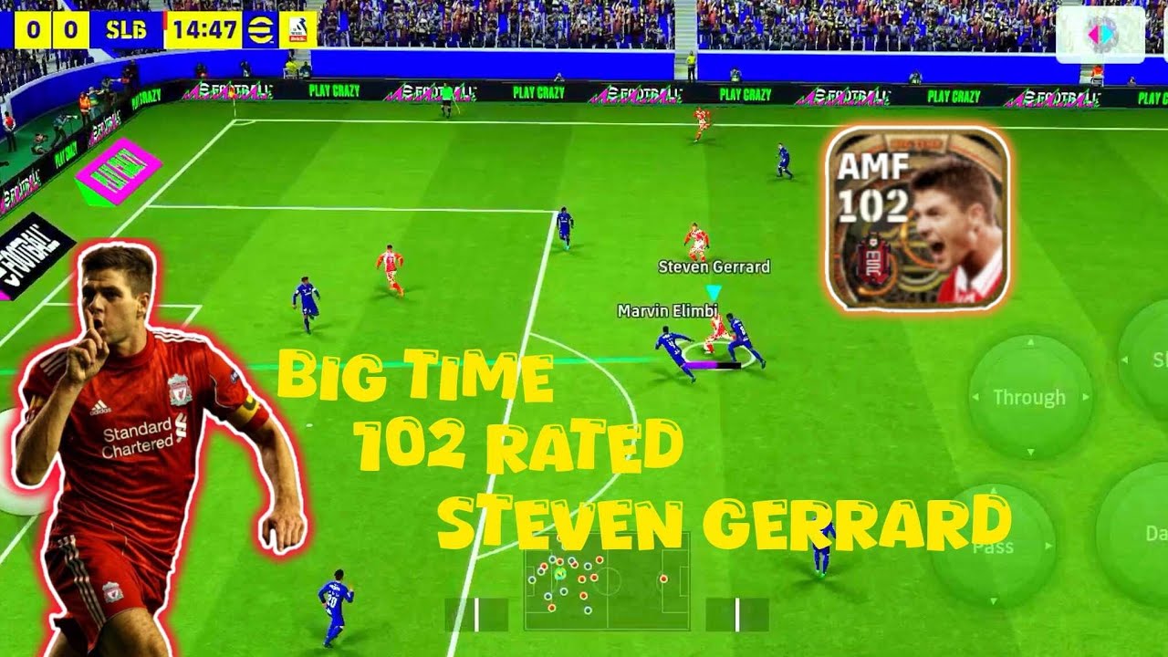 Big time 102 Steven Gerrard card review😮🔥 || E-FOOTBALL 2026 Long range shooting🥶