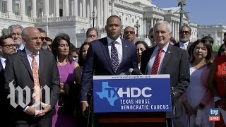 Texas Democratic lawmakers hold news conference on voting rights in D.C. (FULL - 7/13)