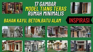 17 Gambar Tiang Teras Rumah Minimalis Material Kayu dan Batu Alam