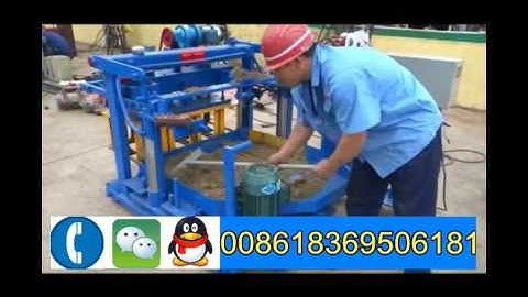 Testing QT40-3A hollow block machine for our Morocco client video demo