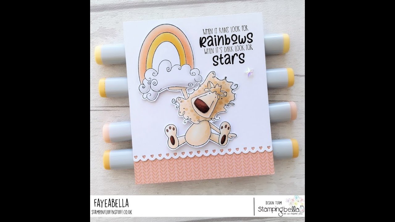 Copic Marker Colouring - Stamping Bella Rainbow Dandy Lion Rubber Stamp ...