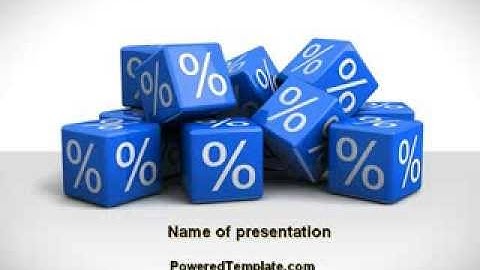 Percent Cubes PowerPoint Template by PoweredTemplate.com