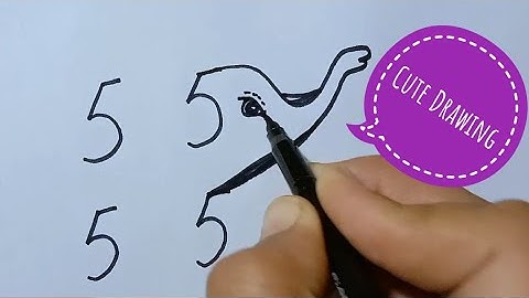 How To Draw Elephant From Number 5555 | Elephant Drawing Easy Step By Step |