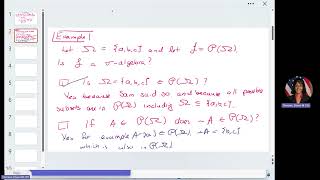 Definition of Sigma Algebra and one Example