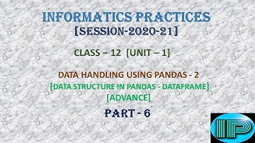 Reindexing & Labeling In Dataframe | Data Handling Using Pandas -2 | Part 6 | Class 12 | IP | Python