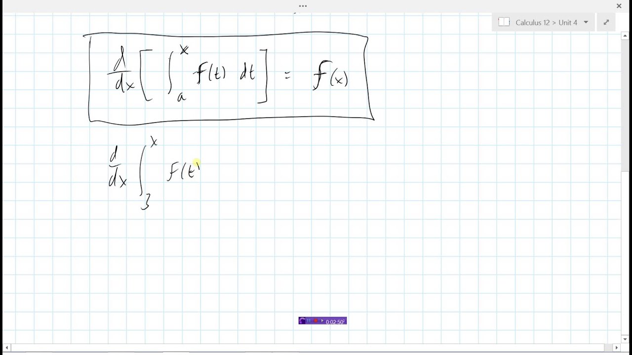 Fundamental Theorem of Calculus - Part 2 - YouTube
