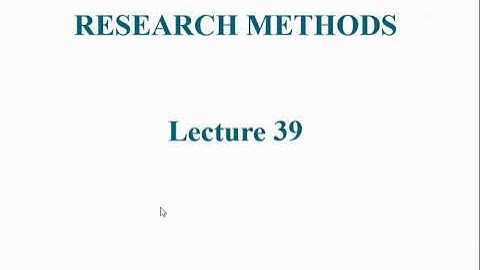 STA 630| Research methods Lecture 39 |Sta 630 short lecture 39| Observational studies (cont)