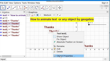 How to make text animation and object animation by GeoGebra || GeoGebra Tutorial #Text animation