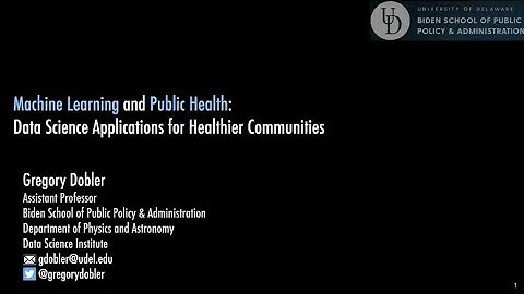 Machine Learning and Public Health: Data Science Applications for Healthier Communities