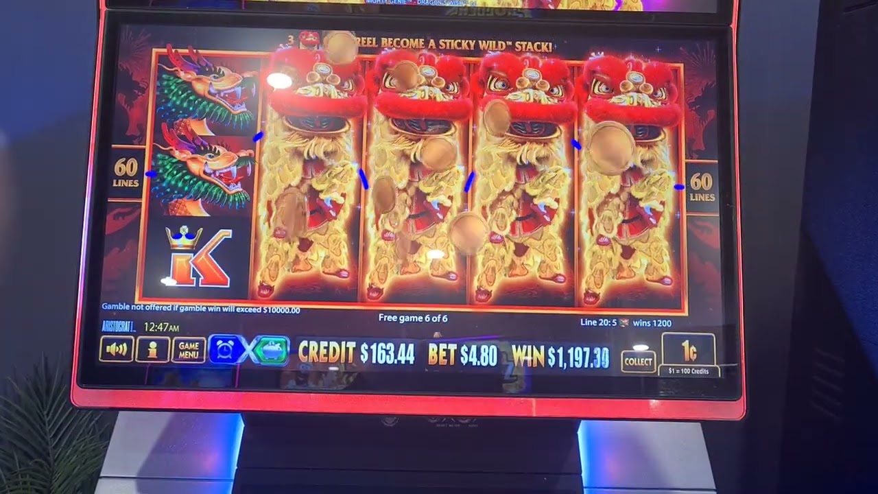 Mighty Genie Dragon's Wish free games FULL SCREEN win betting $4.80 @ The Pultney Pub 