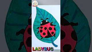 Cute Red LADYBUG 🐞 Easy Drawing for Kids | Học tiếng Anh (LADYBUG - CON BỌ RÙA) Lucky Star #Shorts