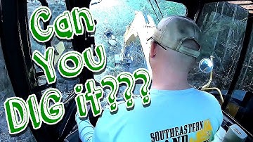 Excavator Digging sediment ponds-Part 1