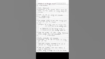 Inter 1st year 1 marks questions | Motion in a straight line #interphysics #physics #ipeinter