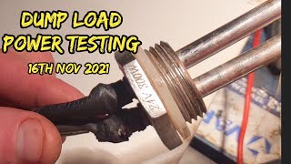 testing dump load power usage 12v / 24v - 300 / 600 watt - 16th November 2021