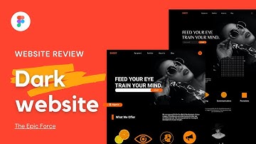 Dark Theme on Figma - website design