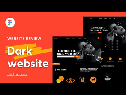 Dark Theme on Figma - website design