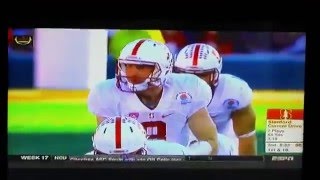 Hogan Fake Fumble Touchdown Pass - Stanford vs Iowa - 2016 Rose Bowl