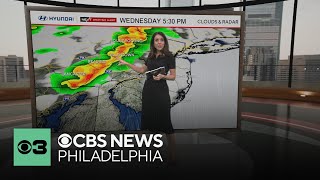Line Of Strong To Severe Storms Moving Through Philadelphia Region Wednesday Night
