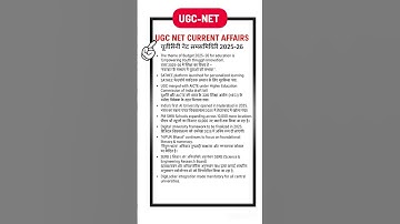 UGC NET 2025 Current Affairs Liner Questions/ MCQ। UGC Net Paper 1 Important Topic #ugcnet #netjrf
