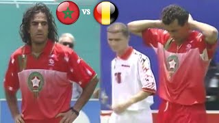 الحظ يعاند المنتخب المغربي كاس العالم 1994 مباراة المغرب ضد بلجيكا تعليق سعيد زدوق