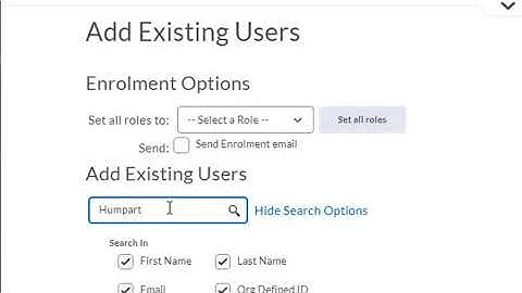 Adding Participants to your Brightspace Course