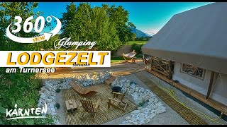 Glamping Urlaub - 360° View ins Lodge Zelt / Safarizelt in Kärnten - Österreich