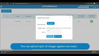 Online Exam - Uploading Answer sheets through web portal