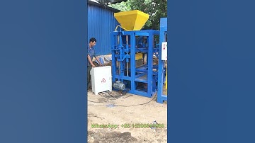 QT4-24 semi automatic concrete hollow block making machine with automatic stacker for business
