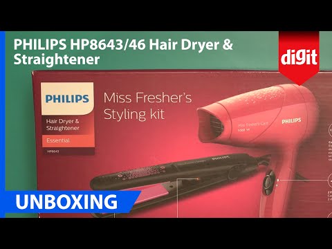 PHILIPS HP8643 46 Hair Dryer & Straightener Unboxing