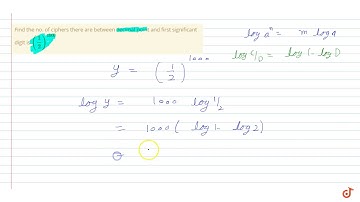 Find the no. of ciphers there are between decimal point and first significant digit is `(1/2)...