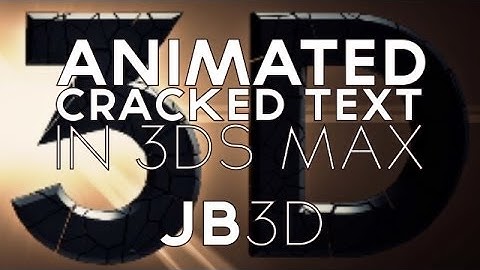 TUTORIAL | Animated Cracked Text | 3DS MAX