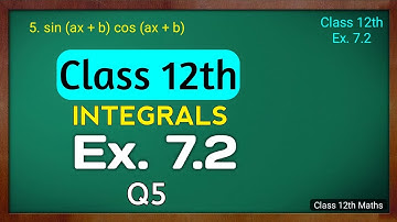 Class 12th ex 7.2 q5 Ncert Book/ class 12 math ex 7.2 q5 solution/ class 12 maths exercise 7.2 q5