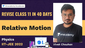 Relative motion| Revise Class in 40 days JEE 2022 | Vivek Chauhan | Unacademy Accelerate