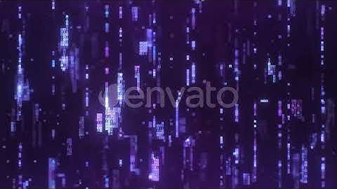 Machine Learning Binary Code Fly-Through - Hi-Tech Looped Background